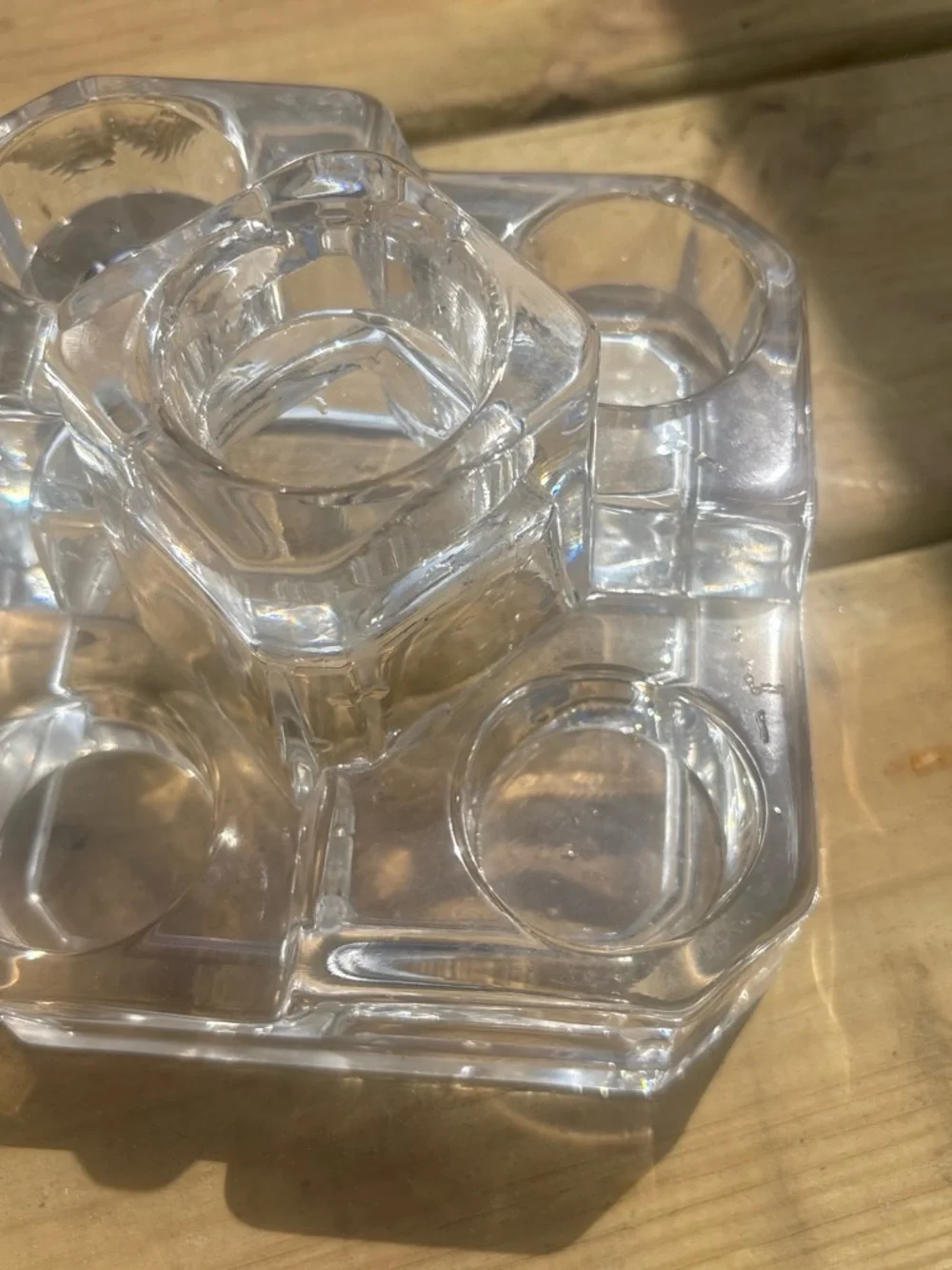 PartyLite Clear Glass Multi-Tealight Candle Holder
